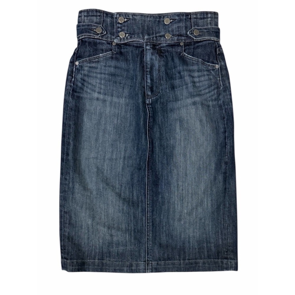PAIGE Premium Denim"Westgate" Dark Denim Pencil Skirt Women's Size 28‎